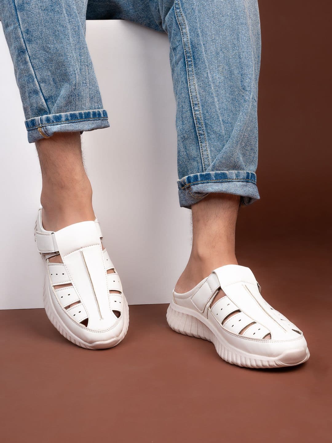 The Roadster Lifestyle Co Men Synthetic Leather Velcro Shoe Style Sandal - view 1