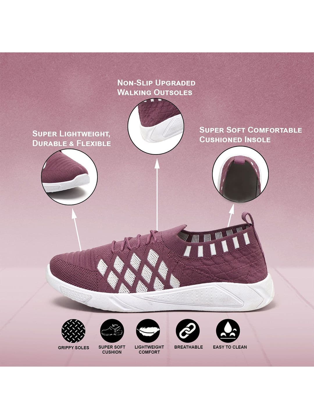 FLIPJONES Women Mesh High-Top Running Non-Marking Shoes thumbnail 2