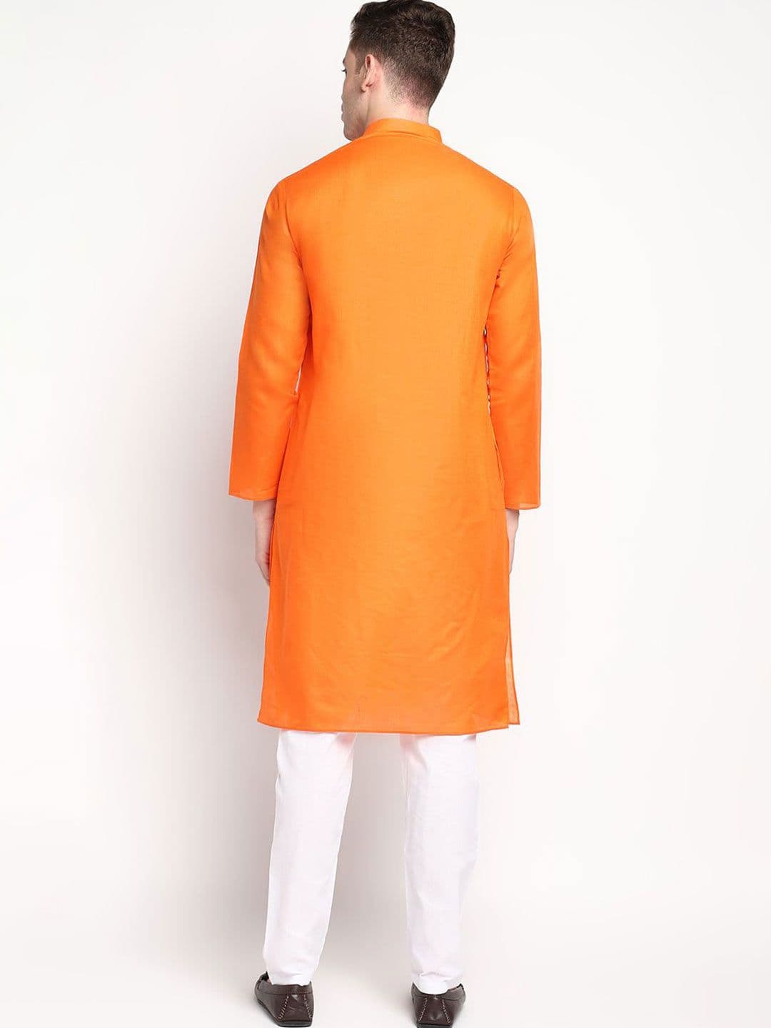 PulseIQ Band Collar Cotton Straight Kurta thumbnail 6