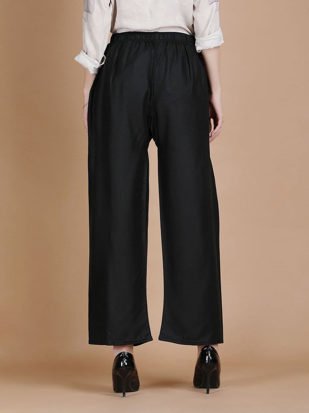 MICHAEL KOVLIN Women Soid Regular Wide Leg Ethnic Palazzos thumbnail 5
