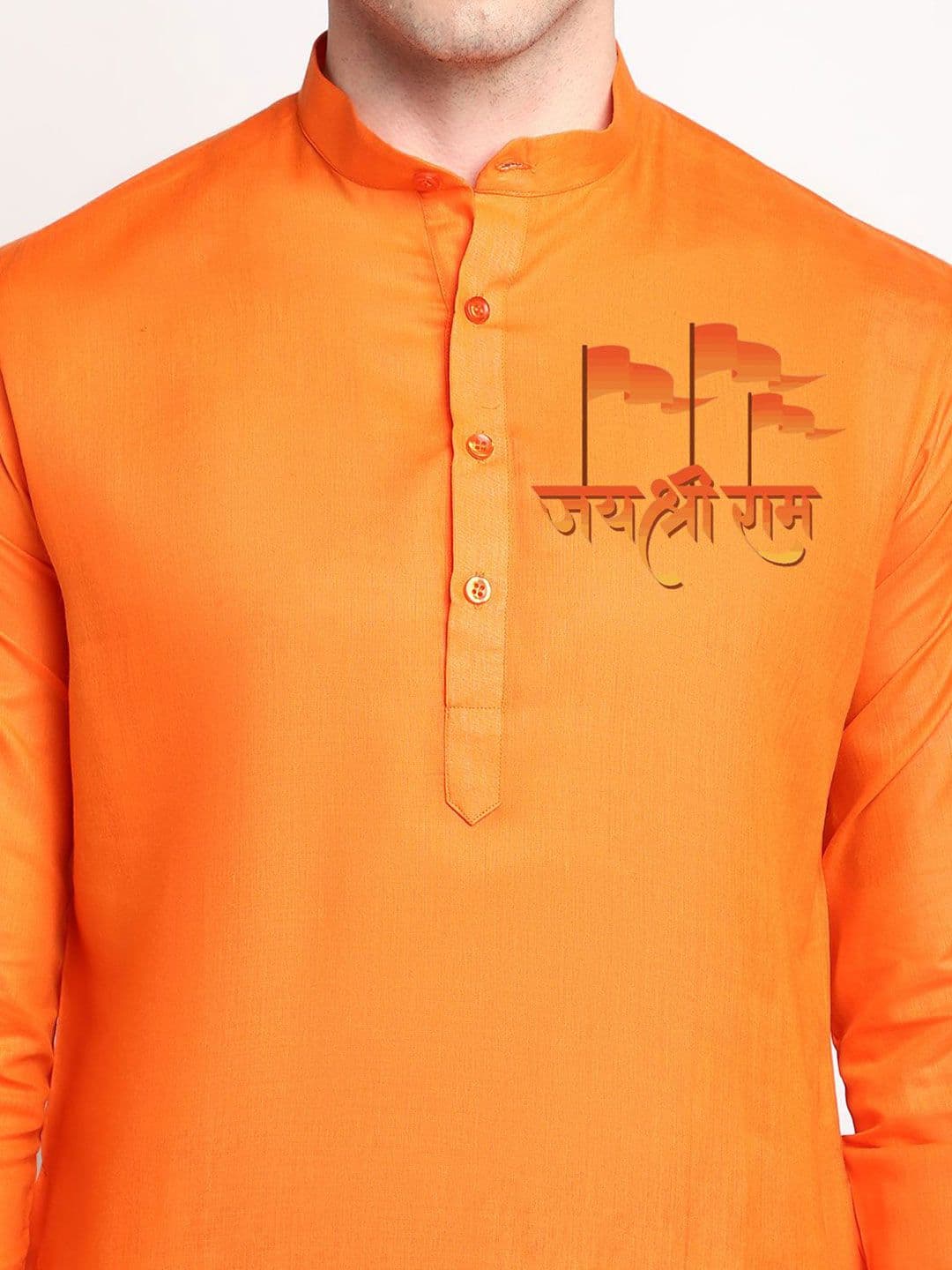 PulseIQ Band Collar Cotton Straight Kurta thumbnail 5