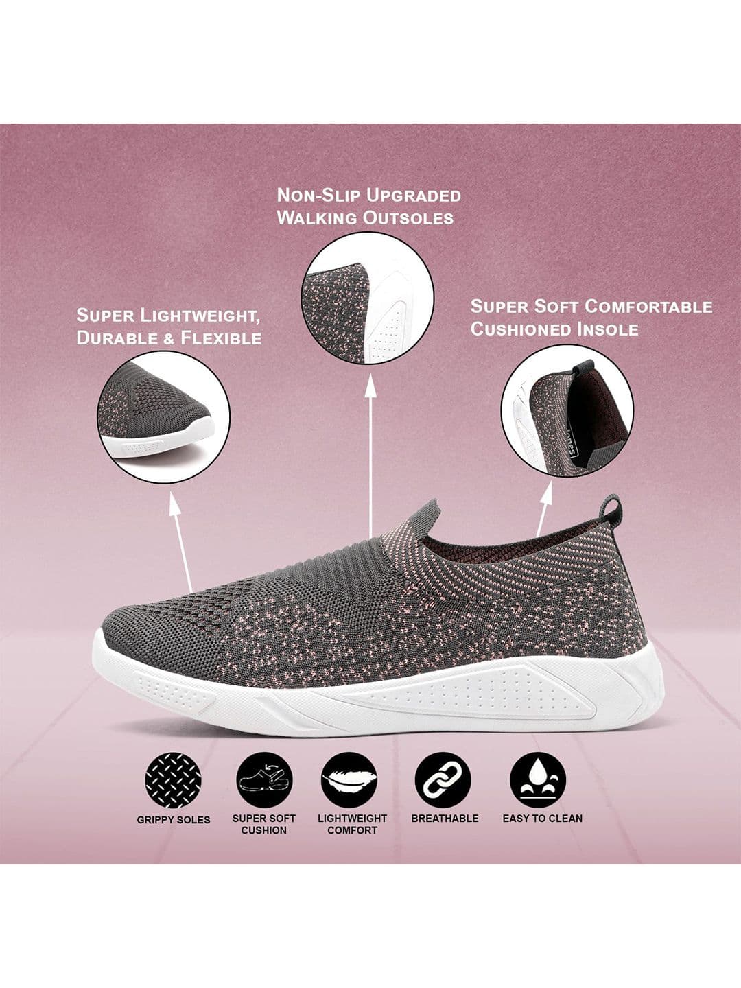 FLIPJONES Women Mesh Running Non-Marking Shoes thumbnail 3
