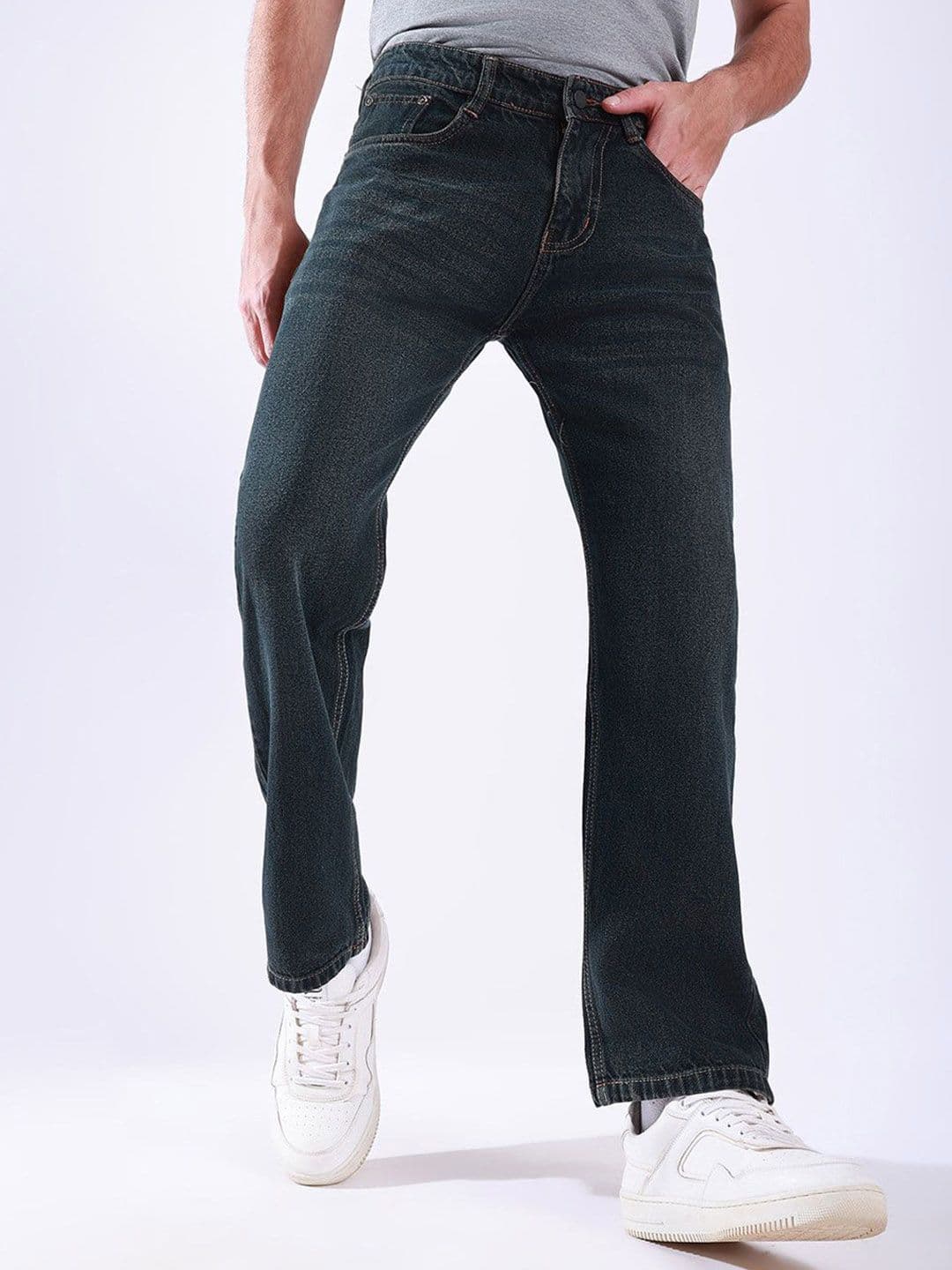 Hence Men Mid-Rise Cotton Baggy Loose fit Light Fade Jeans thumbnail 5