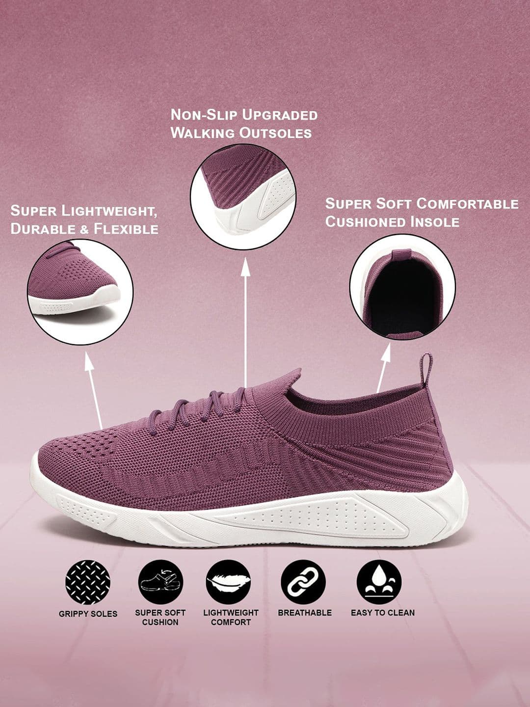 FLIPJONES Women Mesh Running Non-Marking Slip-On Shoes thumbnail 5