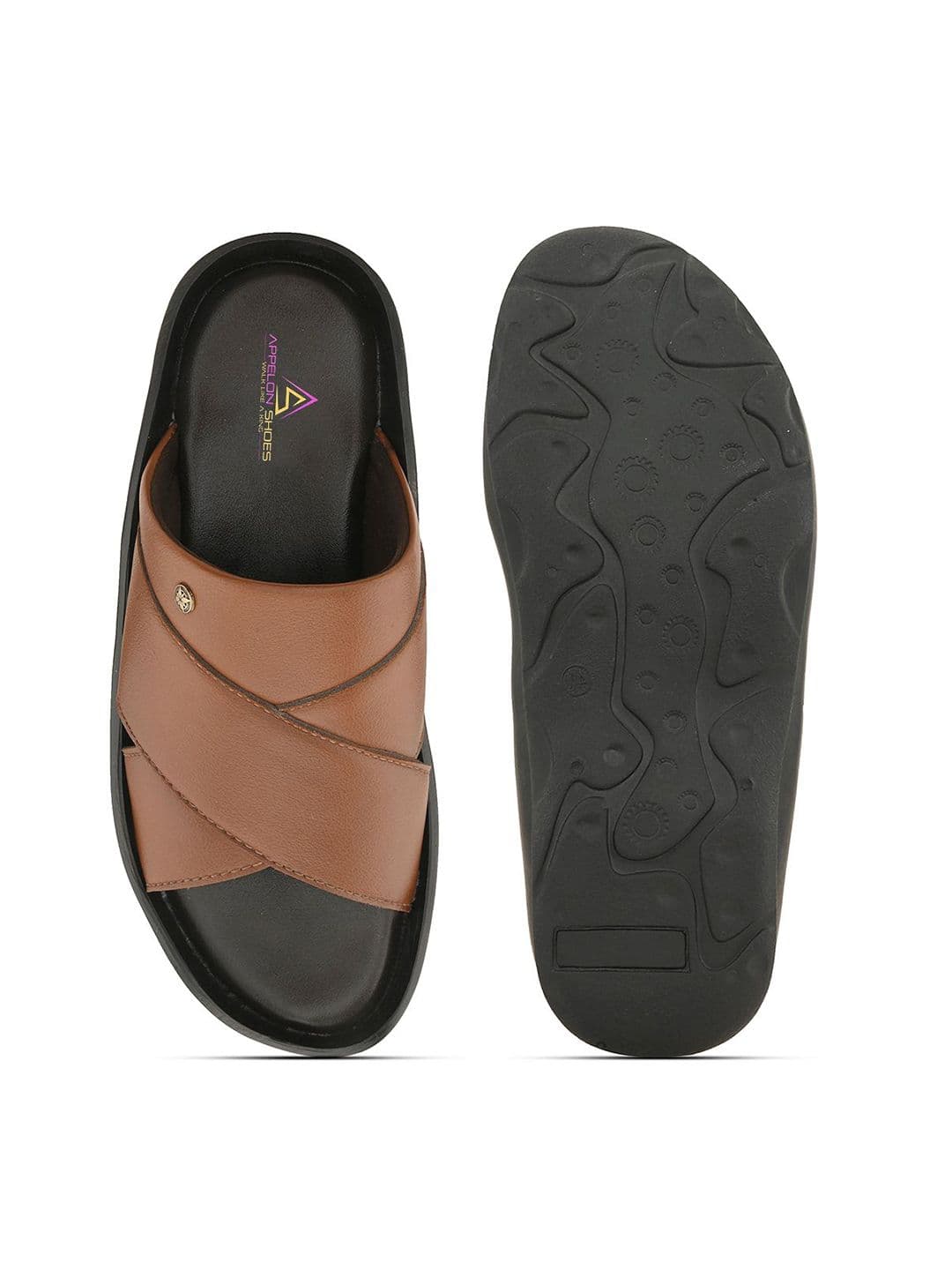 Appelon Men Synthetic Leather Slip-On Comfort Sandals thumbnail 5