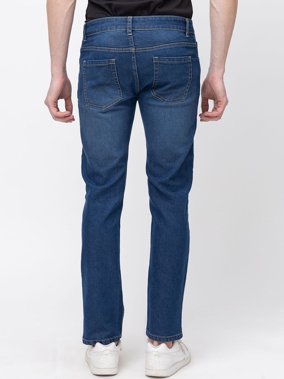 7OUNCE Men Slim Fit Mid-Rise Light Fade Stretchable Cotton Jeans thumbnail 3