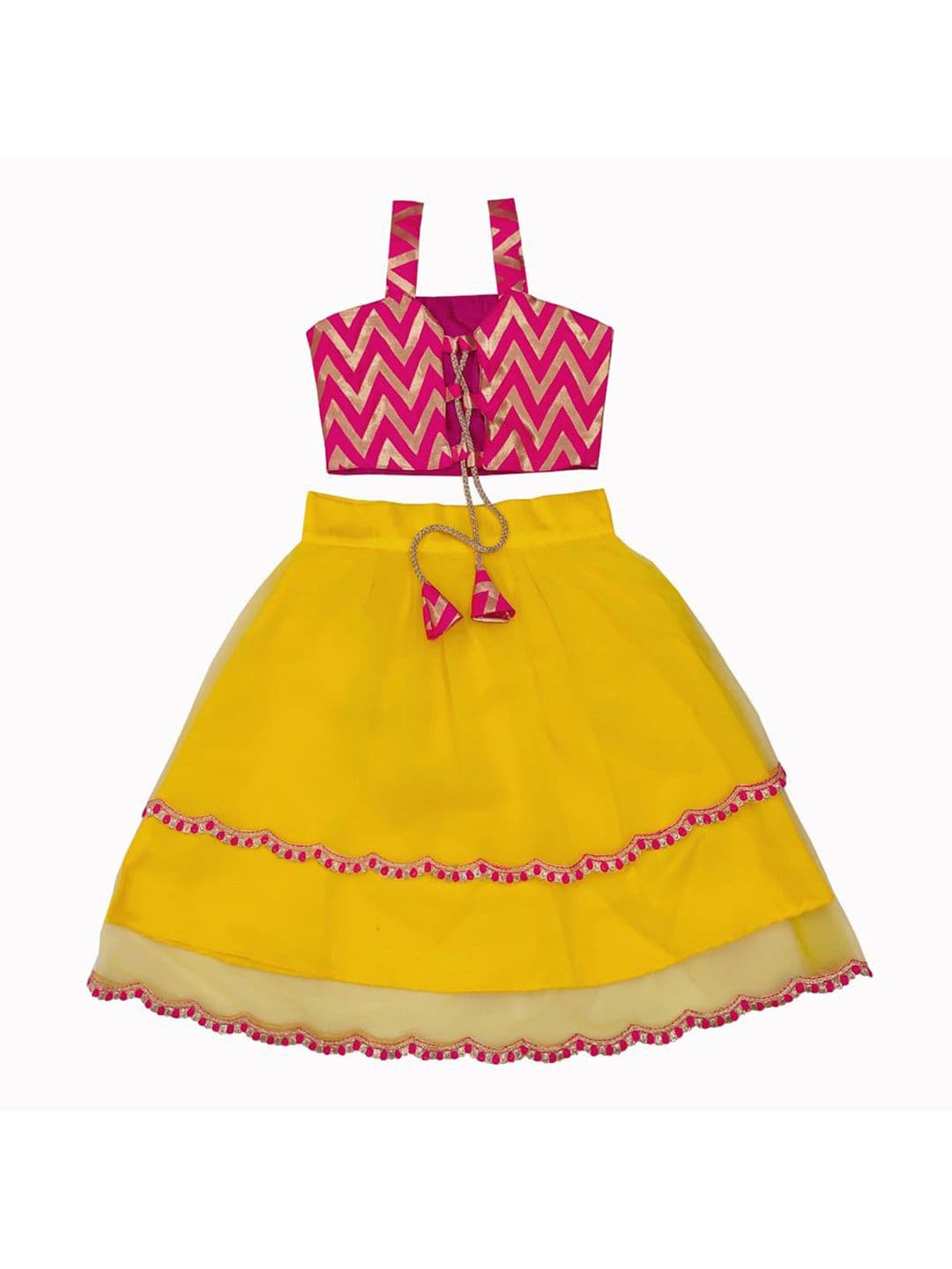 satyamfab Girls Thread Work Ready to Wear Lehenga & Blouse With Dupatta thumbnail 3