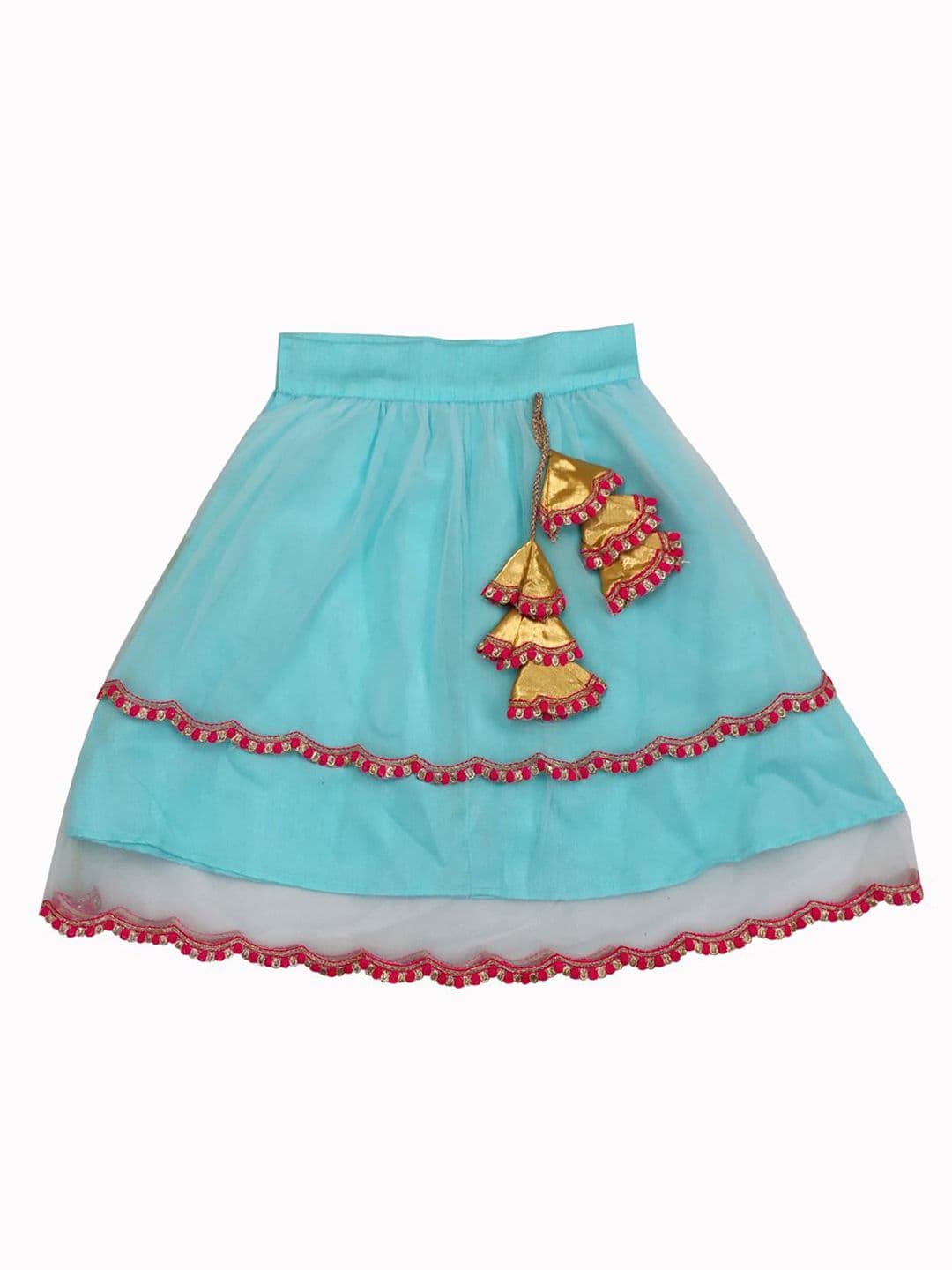 satyamfab Girls Thread Work Ready to Wear Lehenga & Blouse With Dupatta thumbnail 5
