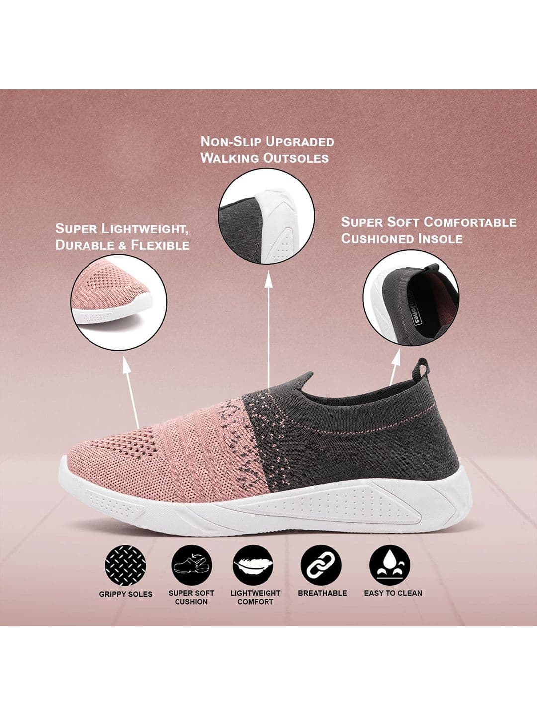 FLIPJONES Women Mesh Walking Non-Marking Shoes thumbnail 3
