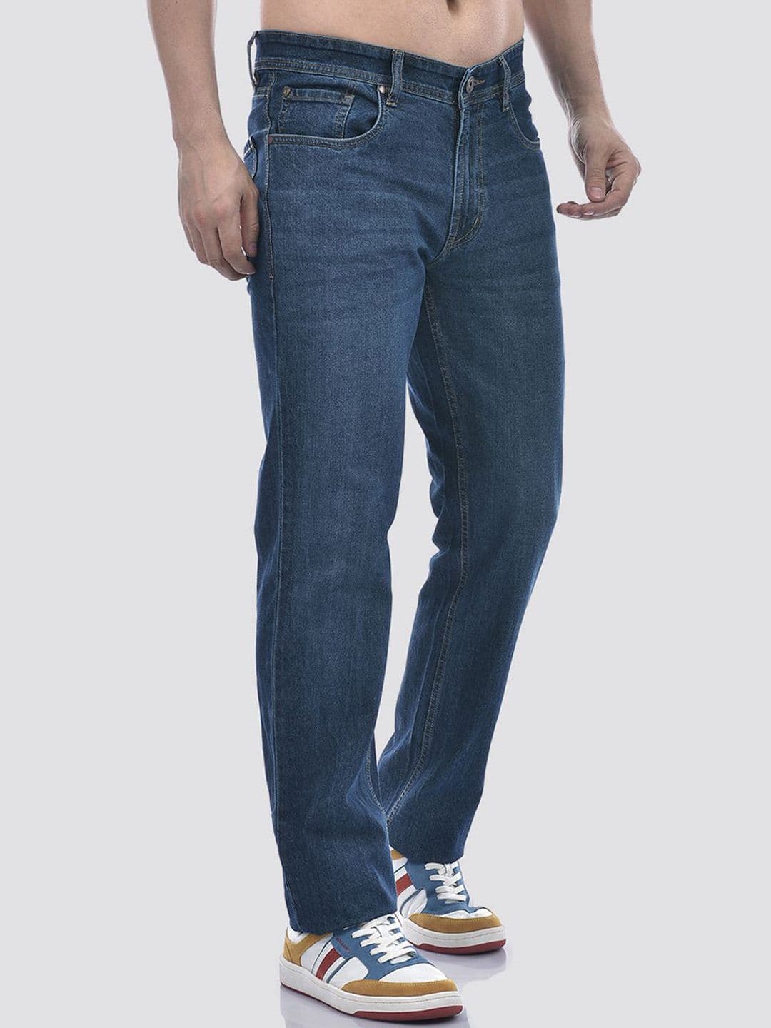 Numero Uno Men Regular Fit Mid-Rise Light Fade Stretchable Jeans thumbnail 5