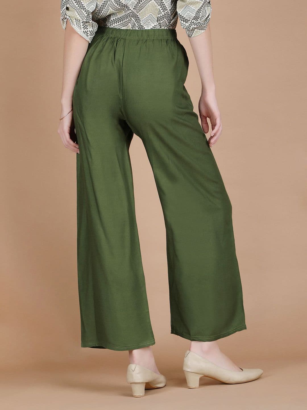 MICHAEL KOVLIN Women Solid Knitted Palazzos thumbnail 2