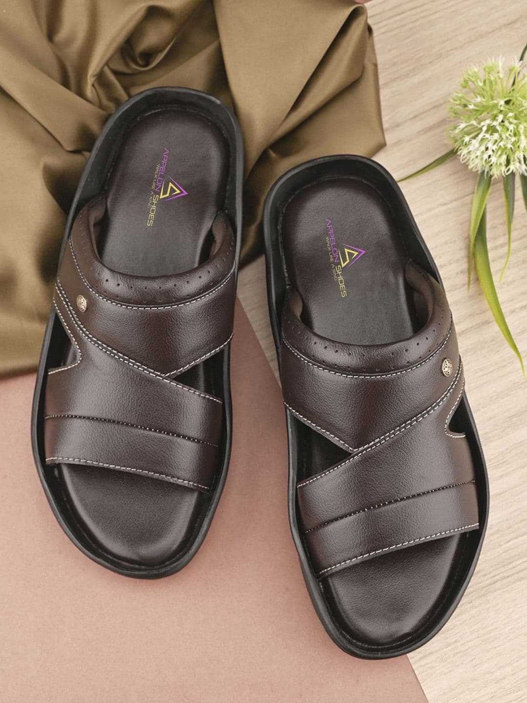 Appelon Men Open Toe Slip-On Comfort Sandals - view 1