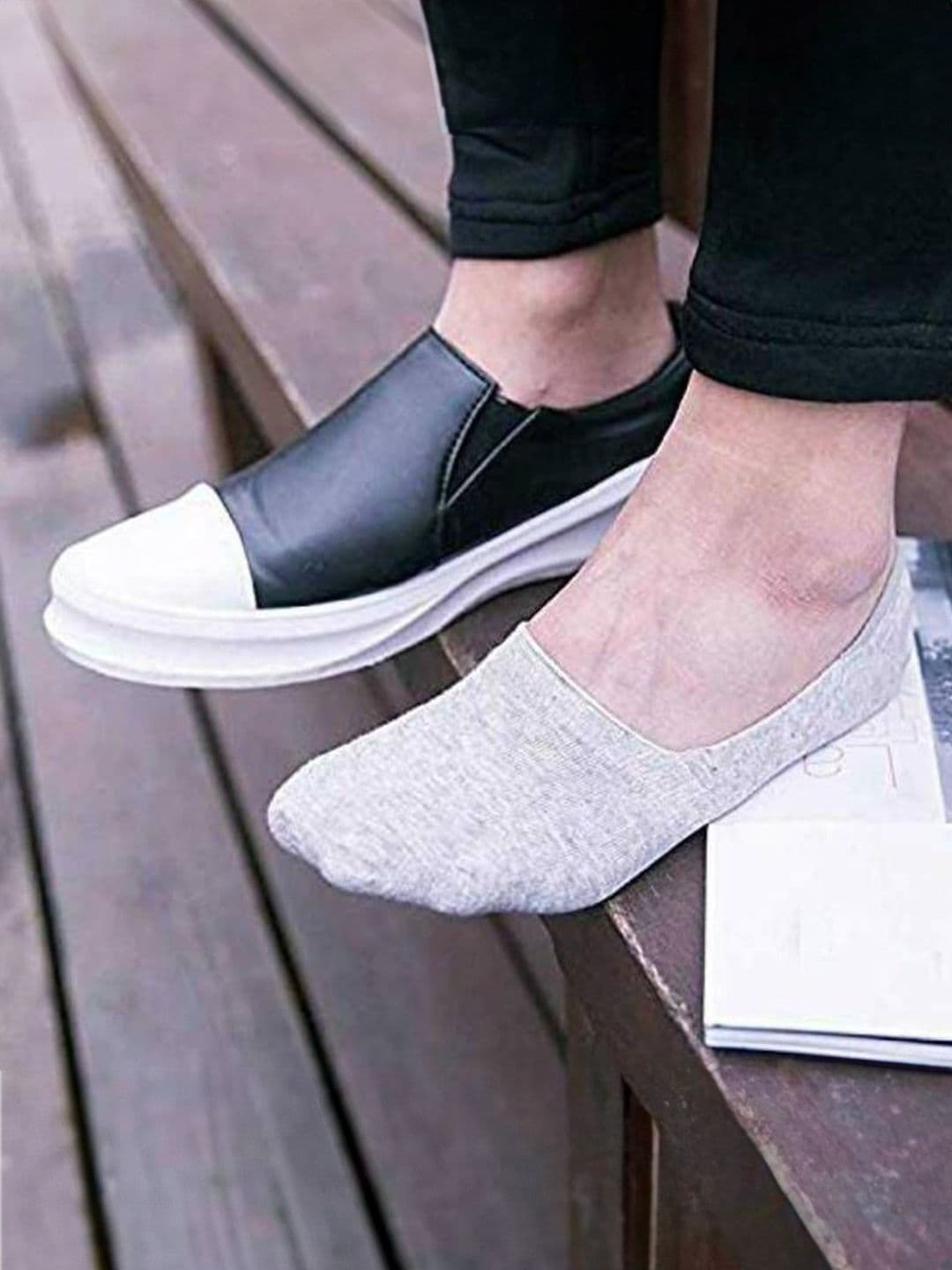 MJE Pack Of 5 Cotton Shoe Liners Socks thumbnail 4
