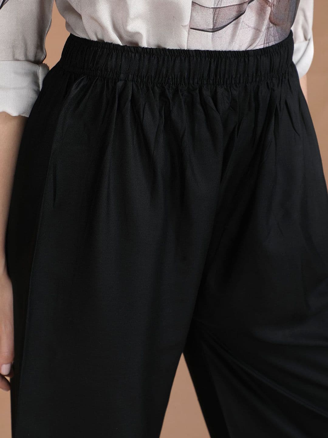 MICHAEL KOVLIN Women Soid Regular Wide Leg Ethnic Palazzos thumbnail 6