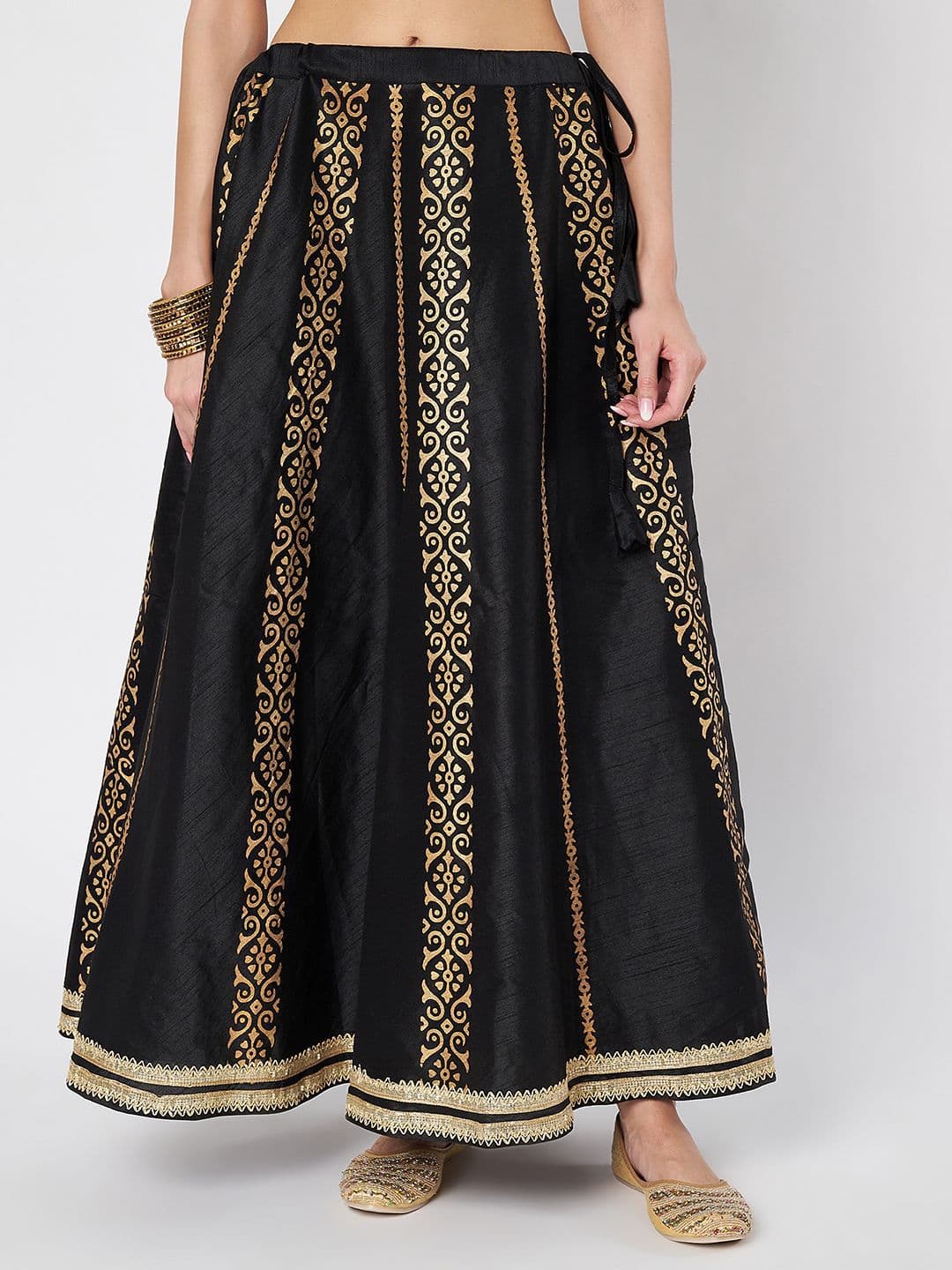 studio rasa Women Printed Block Printed Lehenga & Blouse With Dupatta thumbnail 7