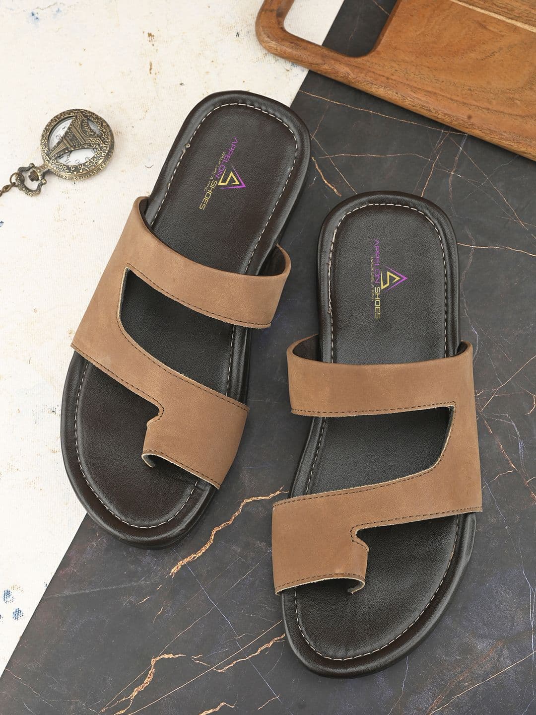 Appelon Men Solid Slip On Comfort Sandals - view 1