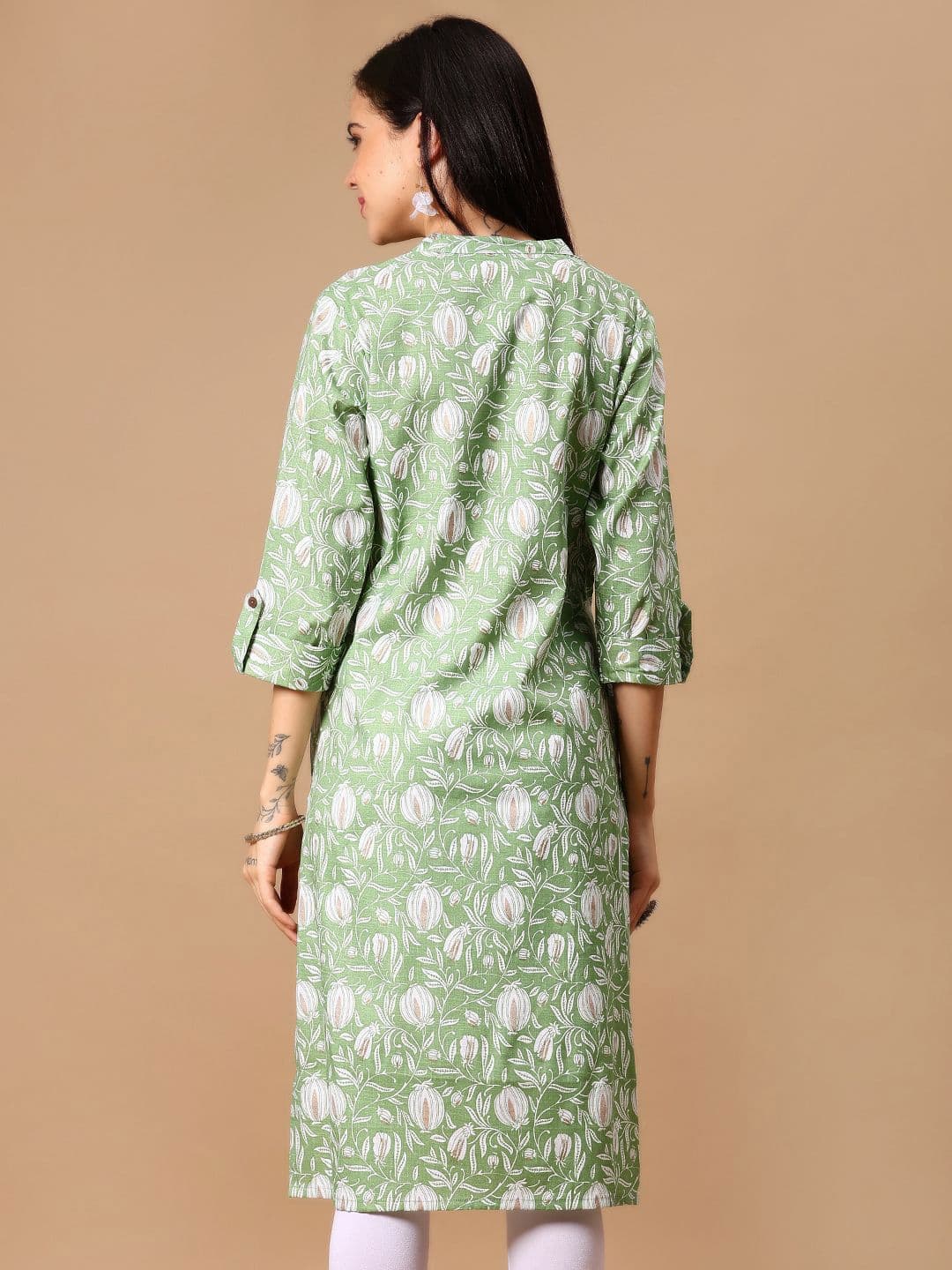 V-Mart Women Abstract Printed Straight Knee Length Kurta thumbnail 4