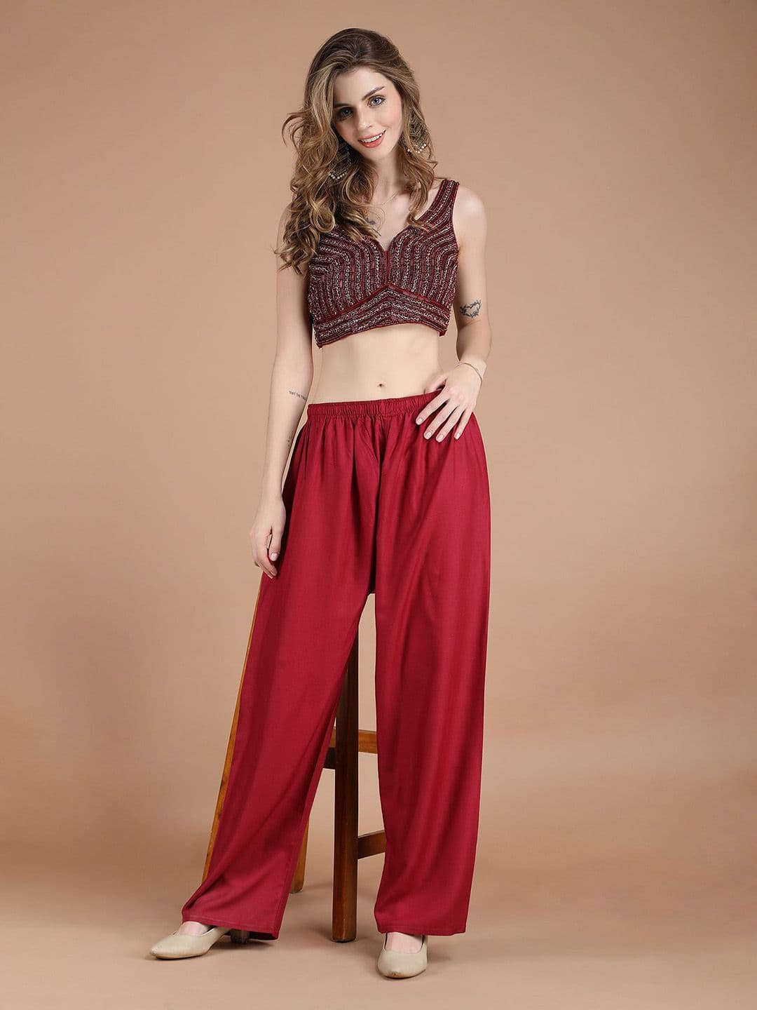 MICHAEL KOVLIN Women Knitted Palazzos thumbnail 2