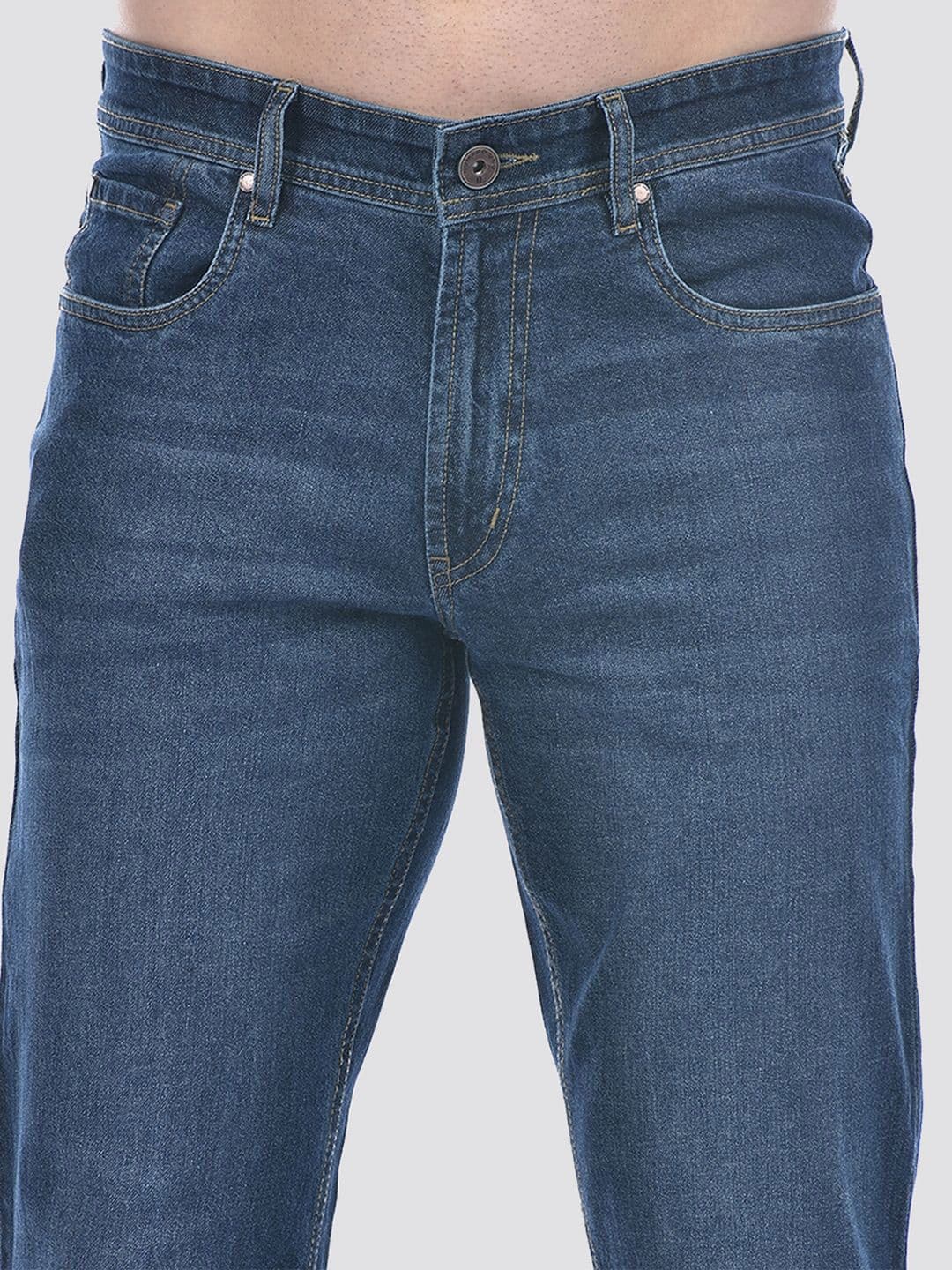 Numero Uno Men Regular Fit Mid-Rise Light Fade Stretchable Jeans thumbnail 7