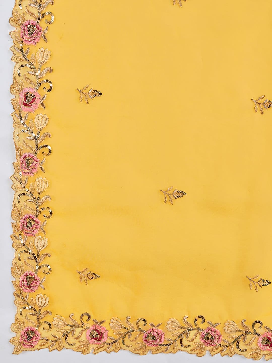 HERE&NOW Floral Embroidered Organza Saree thumbnail 4