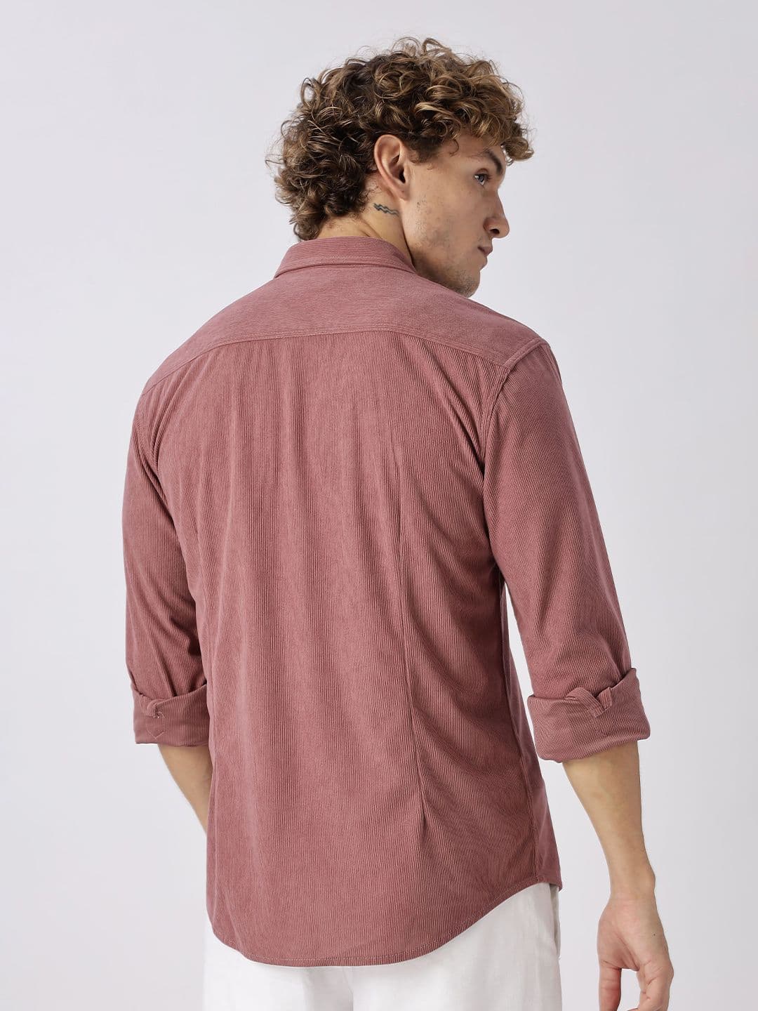 HERE&NOW Regular Fit Vertical Striped Corduroy Opaque Casual Shirt thumbnail 2