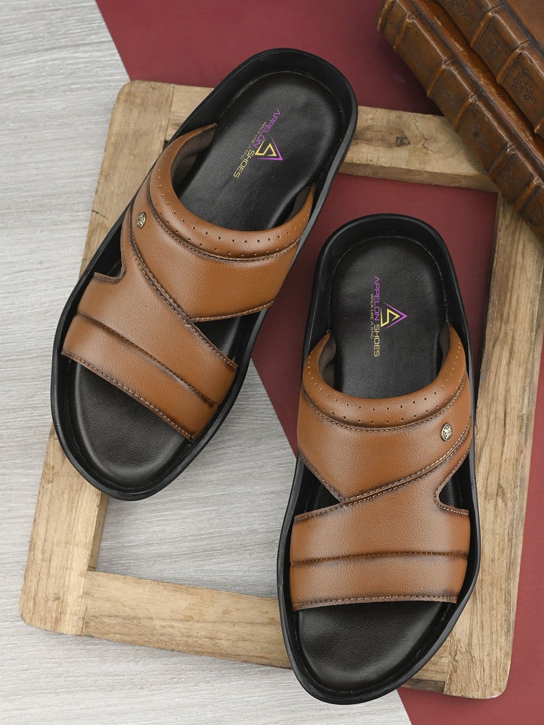 Appelon Men Solid Slip On Comfort Sandals - view 1