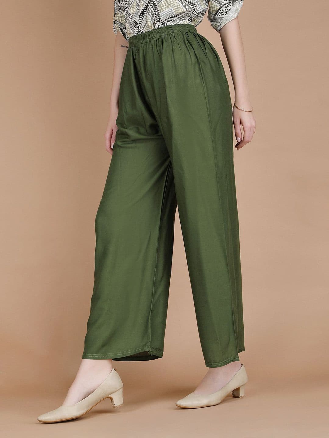 MICHAEL KOVLIN Women Solid Knitted Palazzos thumbnail 3