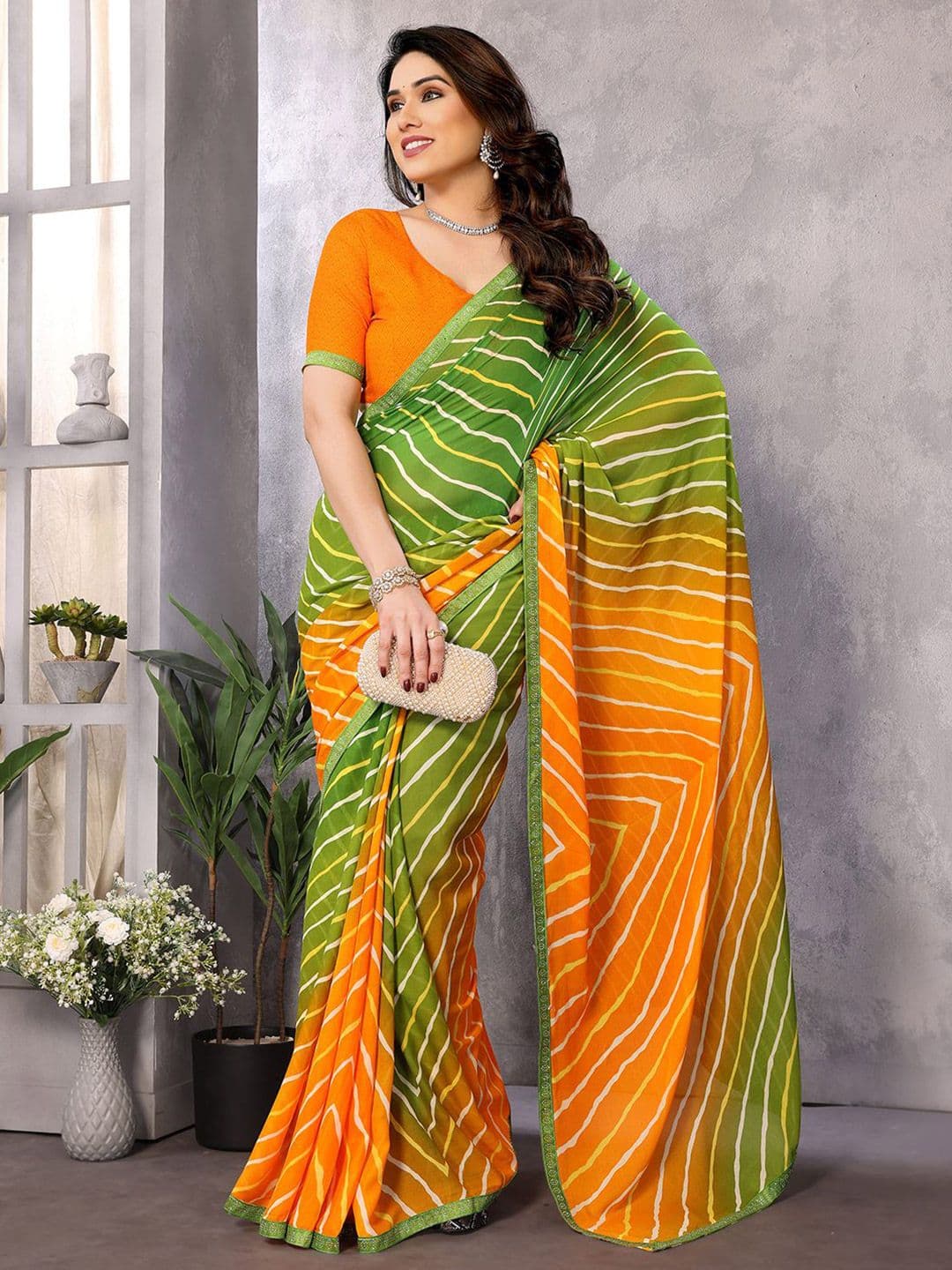 Moda Rapido Women Leheria Saree thumbnail 4