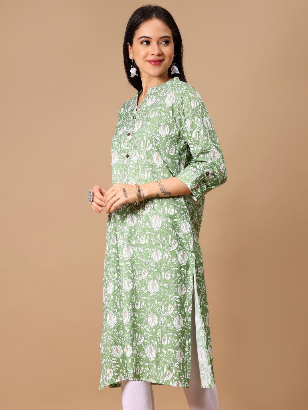 V-Mart Women Abstract Printed Straight Knee Length Kurta thumbnail 6