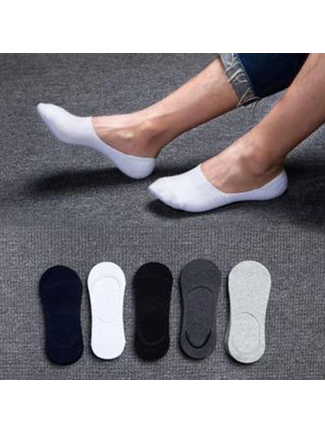 MJE Pack Of 5 Shoe Liners Socks thumbnail 7