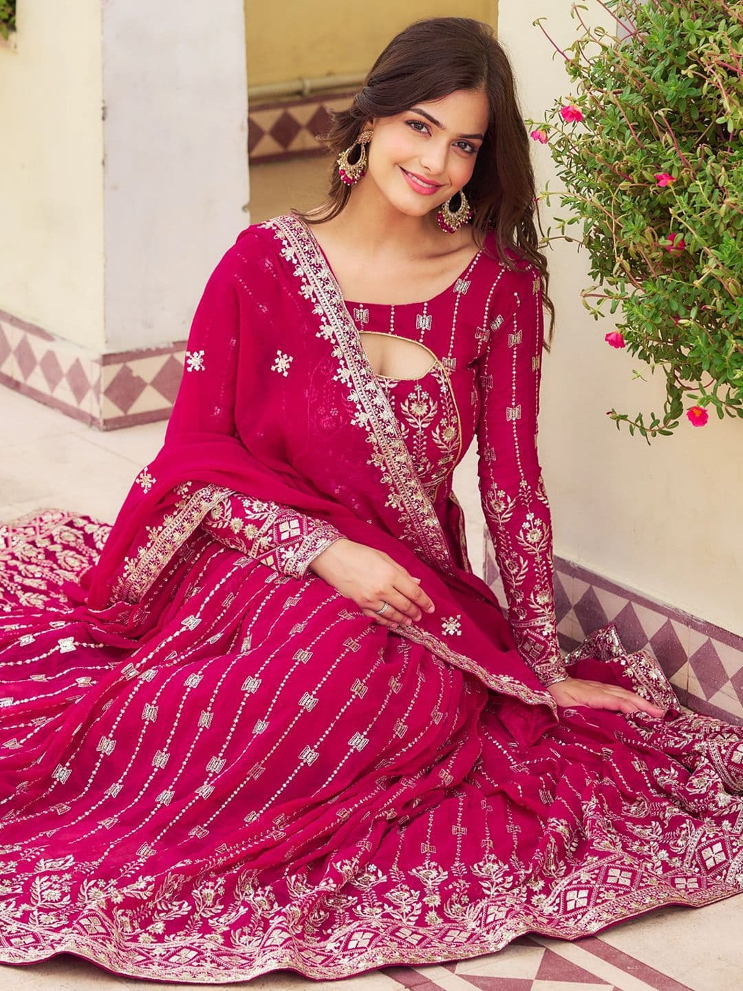 Jogmaya Fashion Embroidered Sequinned Semi-Stitched Lehenga Choli With Dupatta thumbnail 4