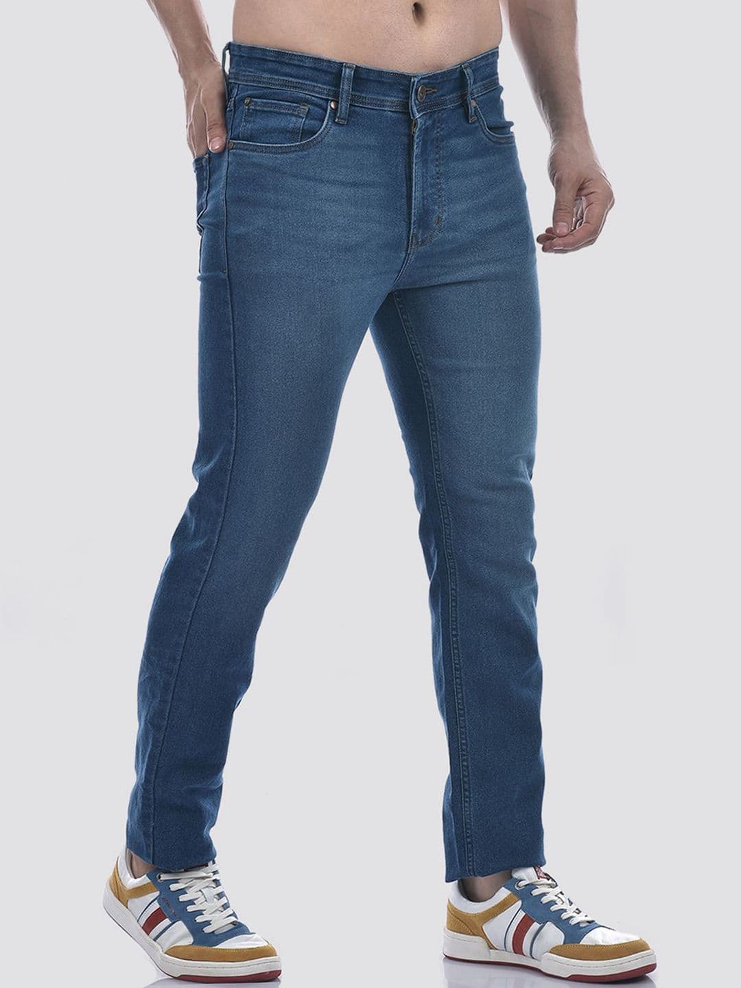 Numero Uno Men Slim Fit Mid-Rise Light Fade Stretchable Jeans thumbnail 5