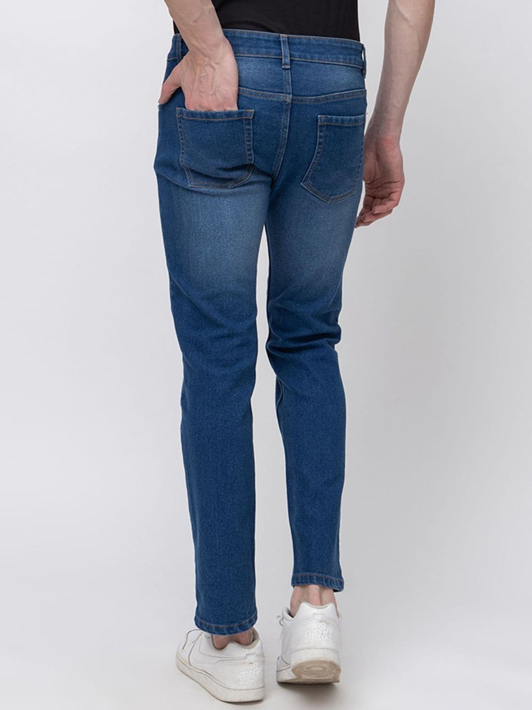 7OUNCE Men Slim Fit Mid-Rise Light Fade Stretchable CottonJeans thumbnail 6
