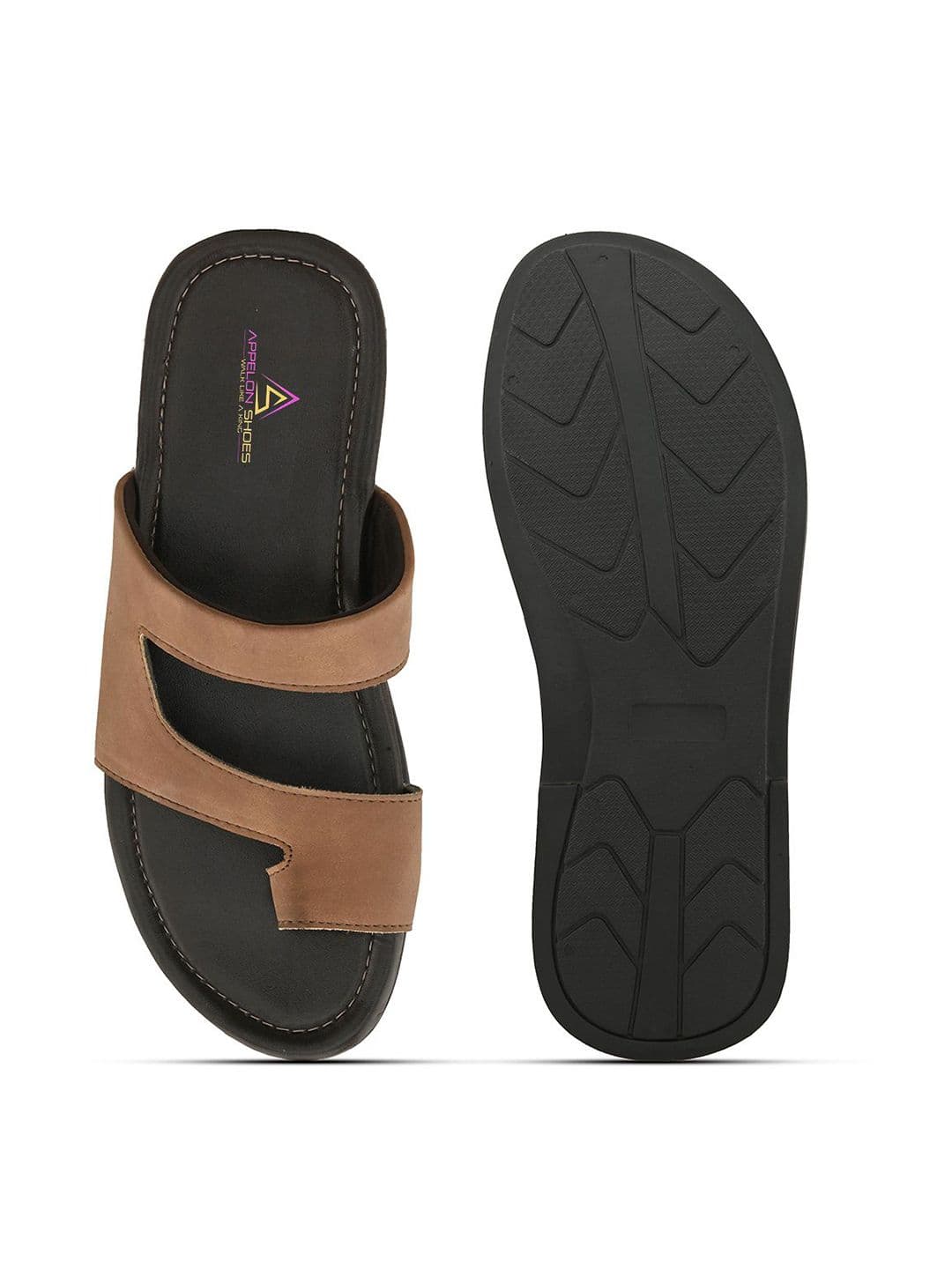Appelon Men Solid Slip On Comfort Sandals thumbnail 6