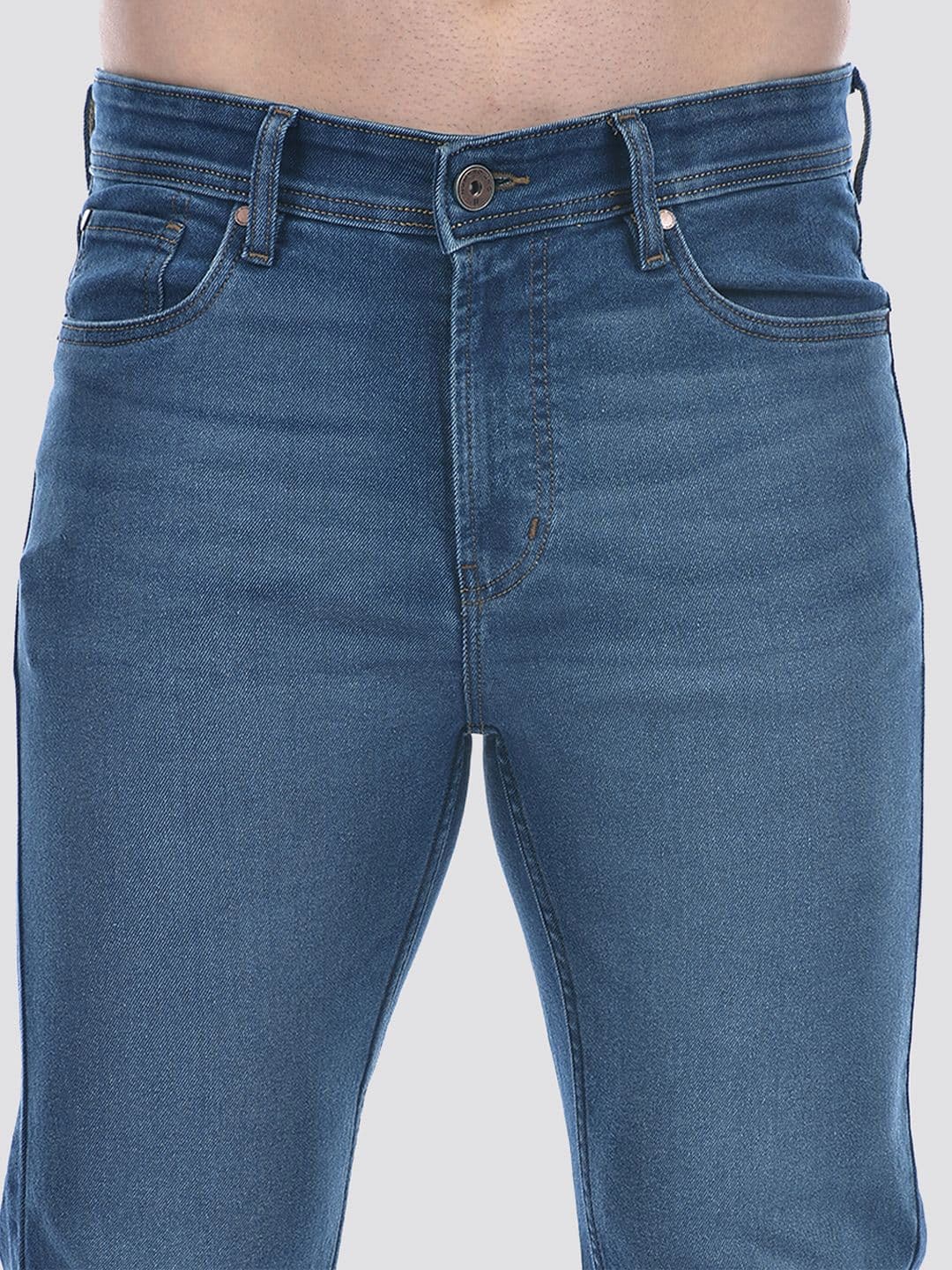 Numero Uno Men Slim Fit Mid-Rise Light Fade Stretchable Jeans thumbnail 3