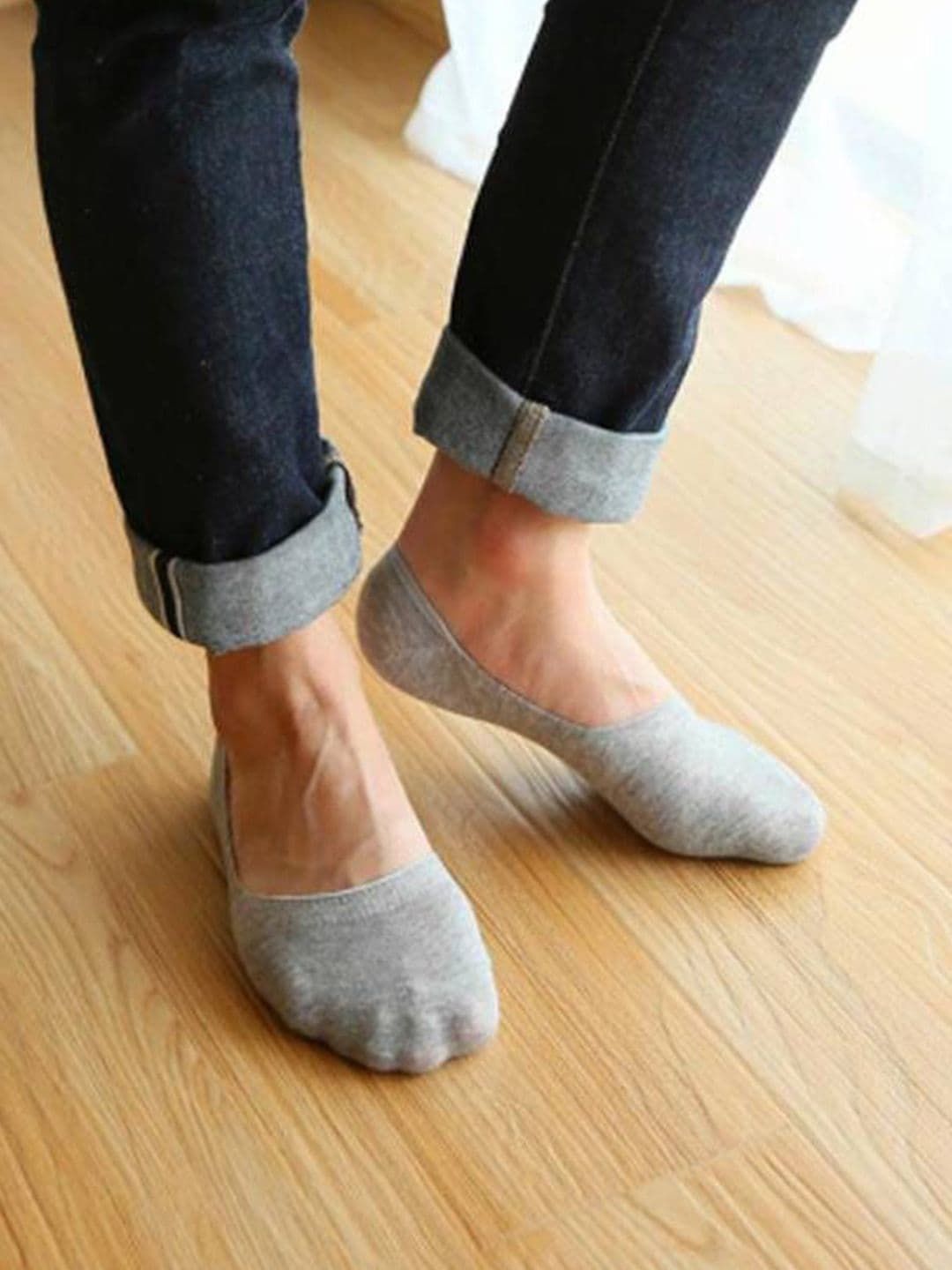 MJE Pack Of 5 Cotton Shoe Liners Socks thumbnail 3