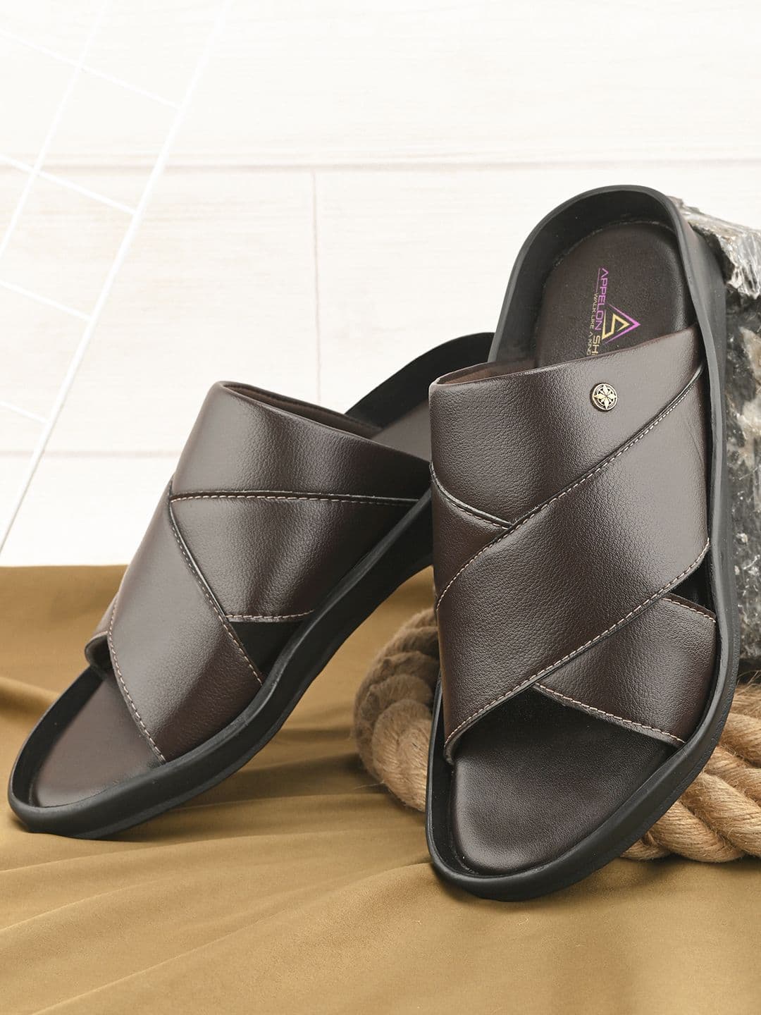 Appelon Men Open Toe Slip-On Comfort Sandals - view 1