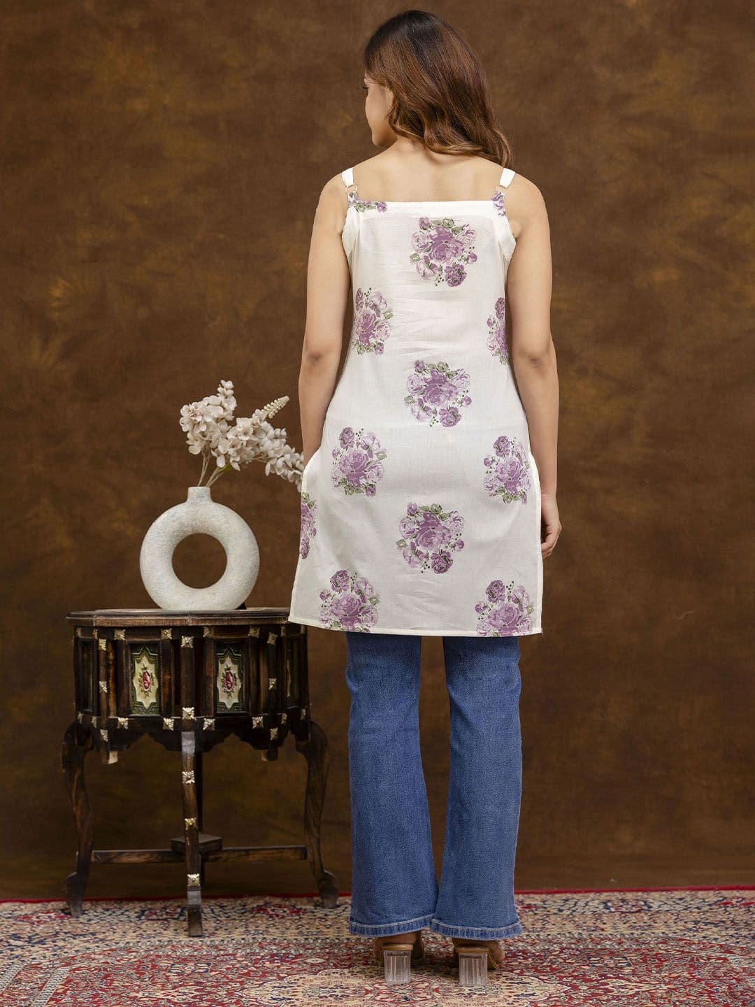 Anouk Rustic Women Floral Printed Regular Straight Kurti thumbnail 4