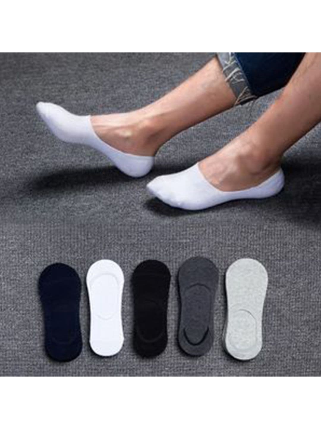 MJE Pack Of 5 Shoe Liners Socks thumbnail 2