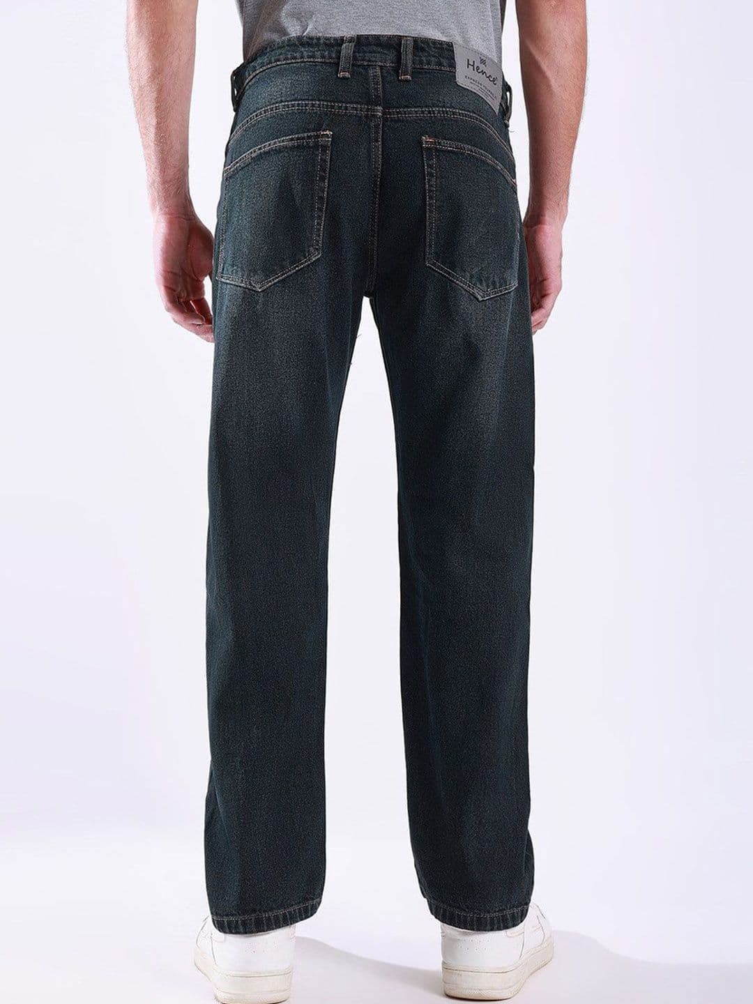 Hence Men Mid-Rise Cotton Baggy Loose fit Light Fade Jeans thumbnail 4
