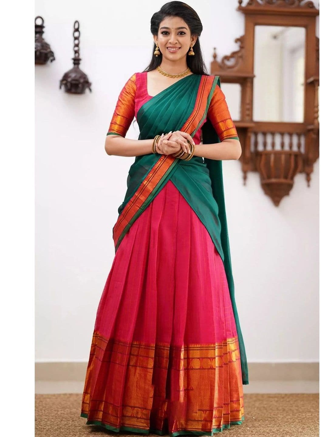 HERE&NOW Unstitched Lehenga & Blouse With Dupatta - view 1