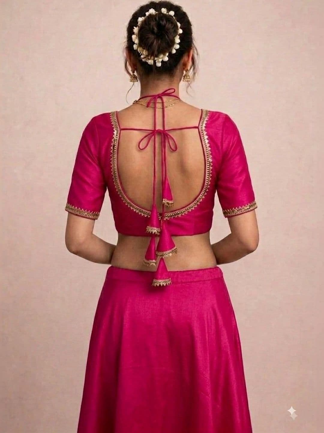 Binatex Silk Solid Zari Saree Blouse thumbnail 7