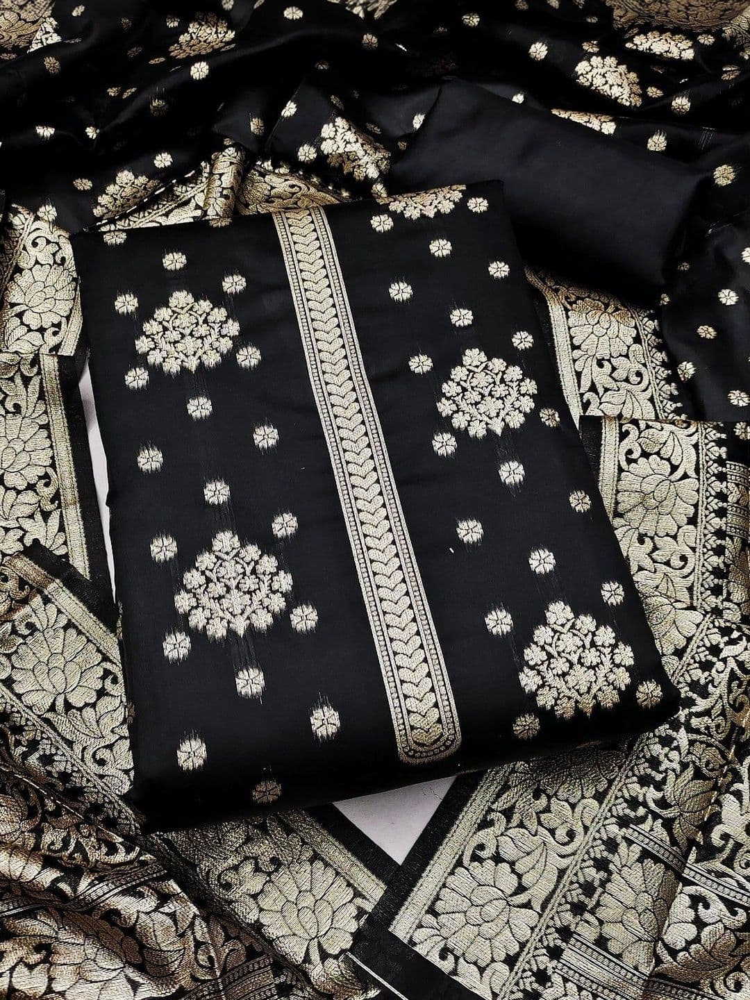 Dhaaga Ghar Art Silk Unstitched Dress Material - view 1