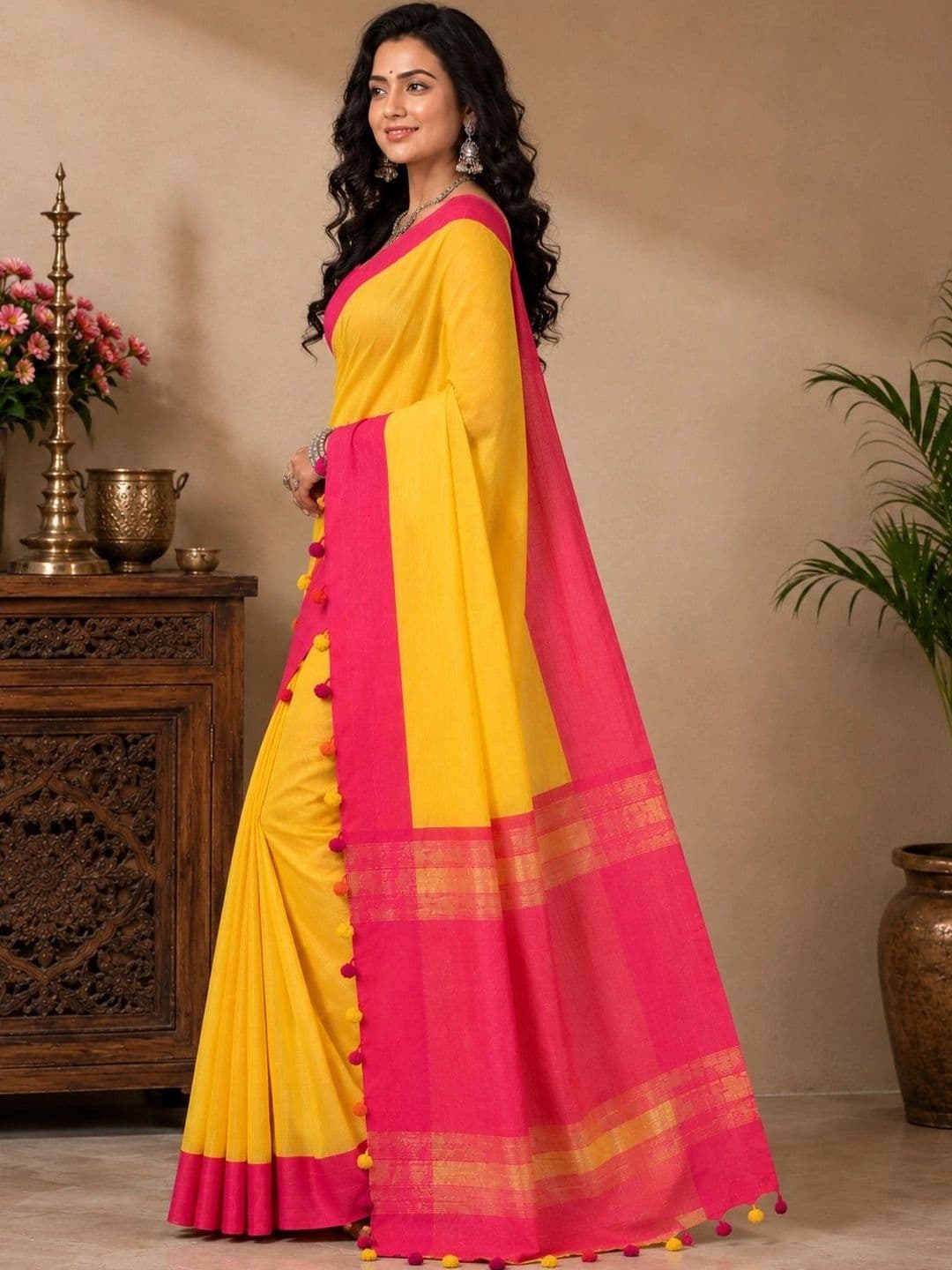 Crochetin Handloom Saree thumbnail 3