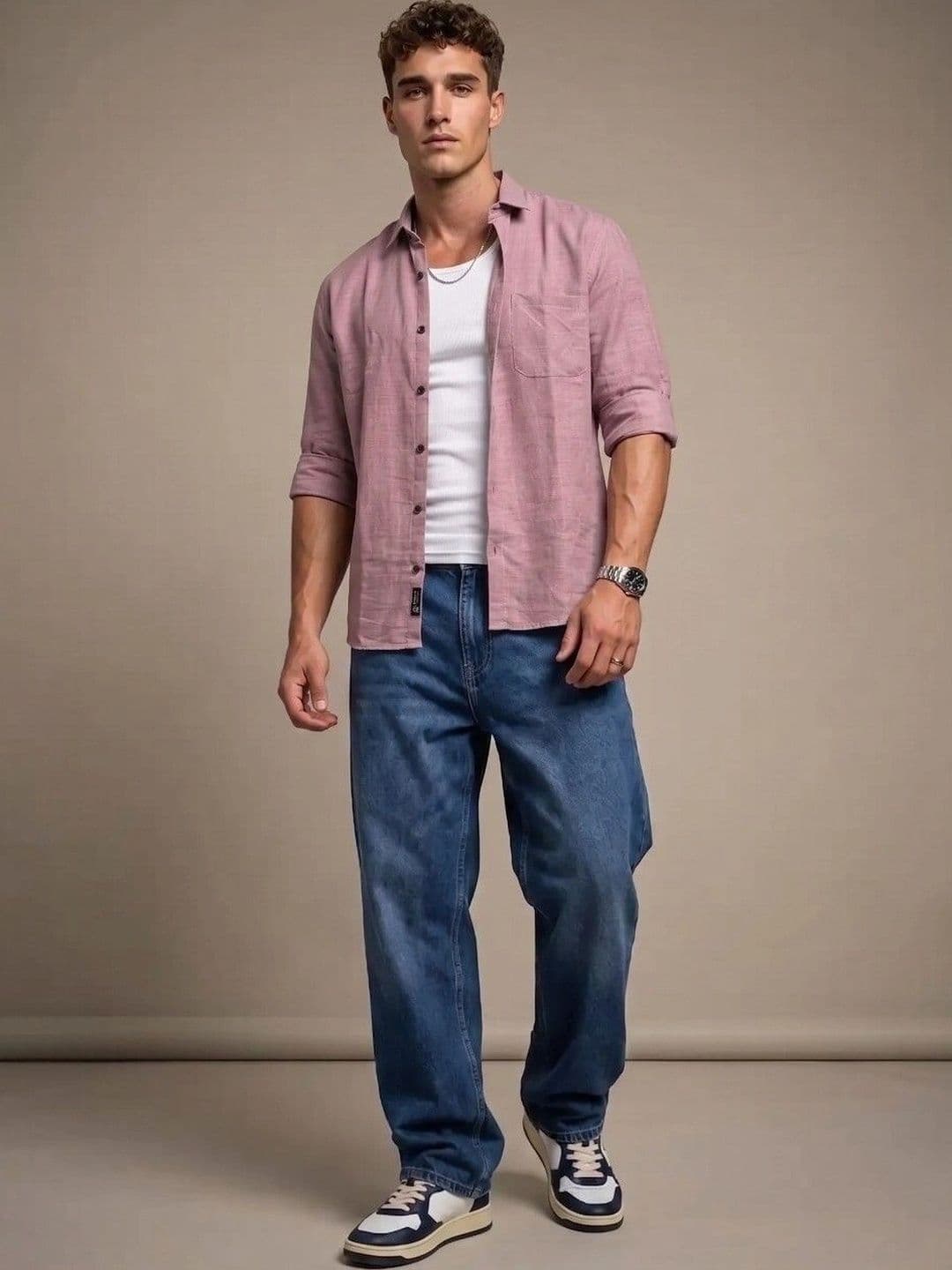 glitchez Men Standard Slim Fit Casual Shirt thumbnail 3