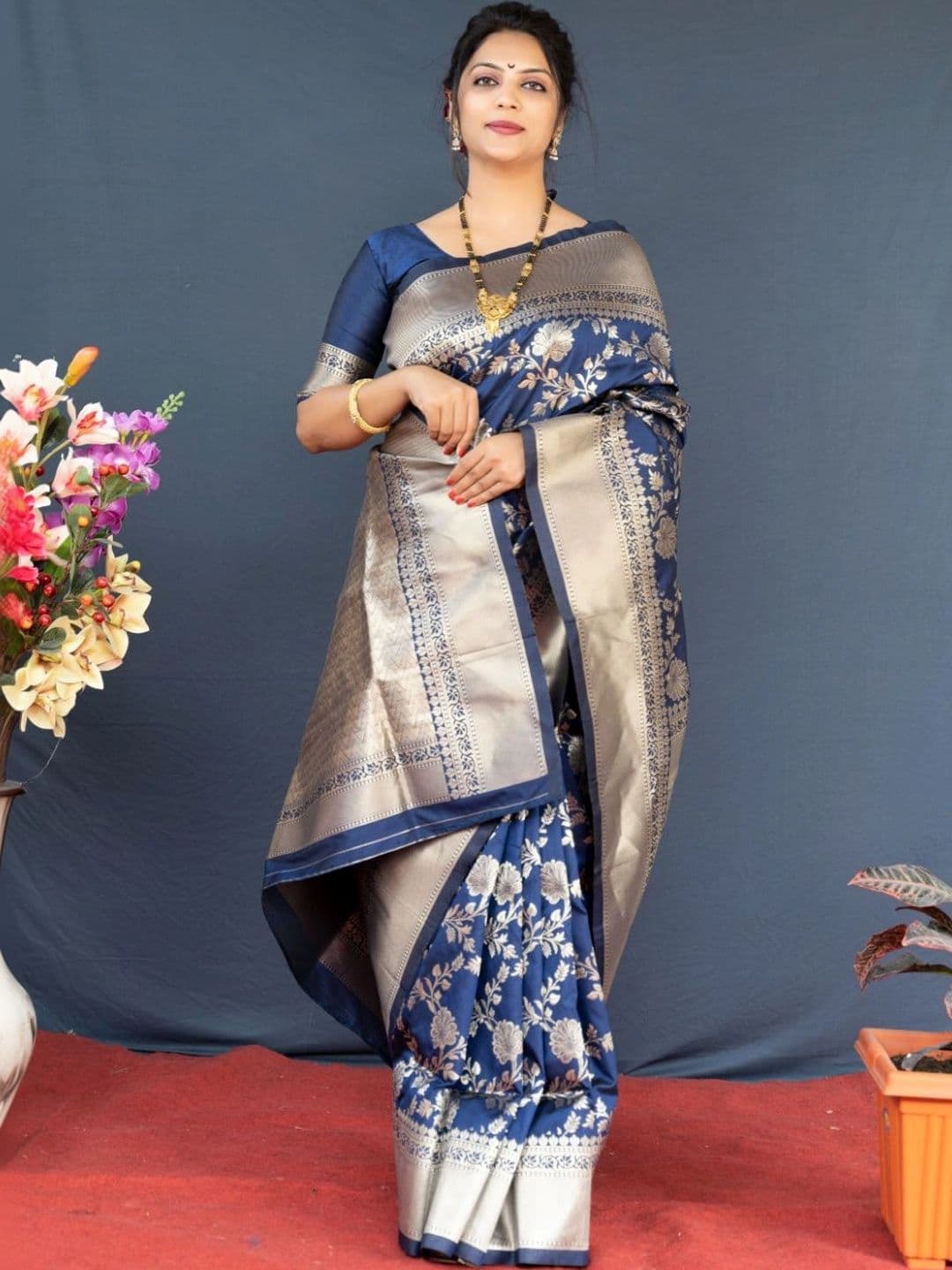Dhaaga Ghar Woven Design Zari Art Silk Banarasi Saree thumbnail 2