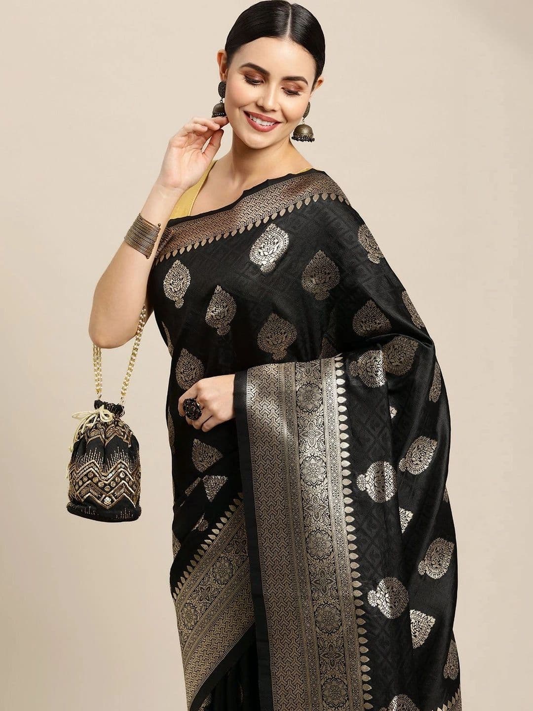 Dhaaga Ghar Woven Design Zari Art Silk Banarasi Saree thumbnail 5