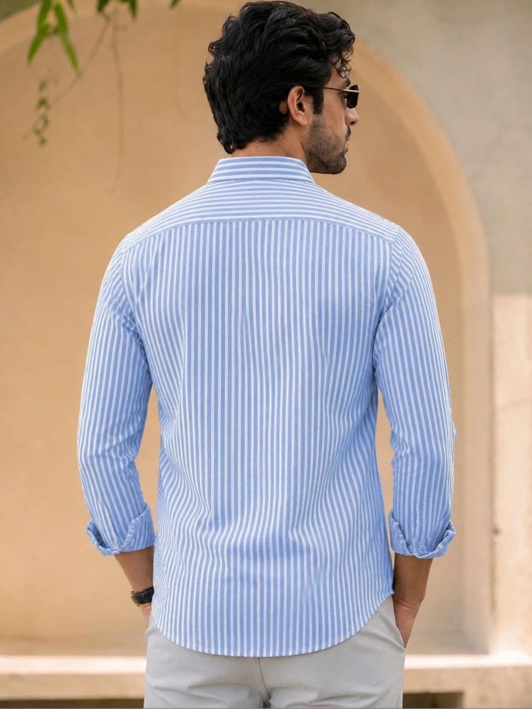HERE&NOW Men Classic Striped Casual Shirt thumbnail 2