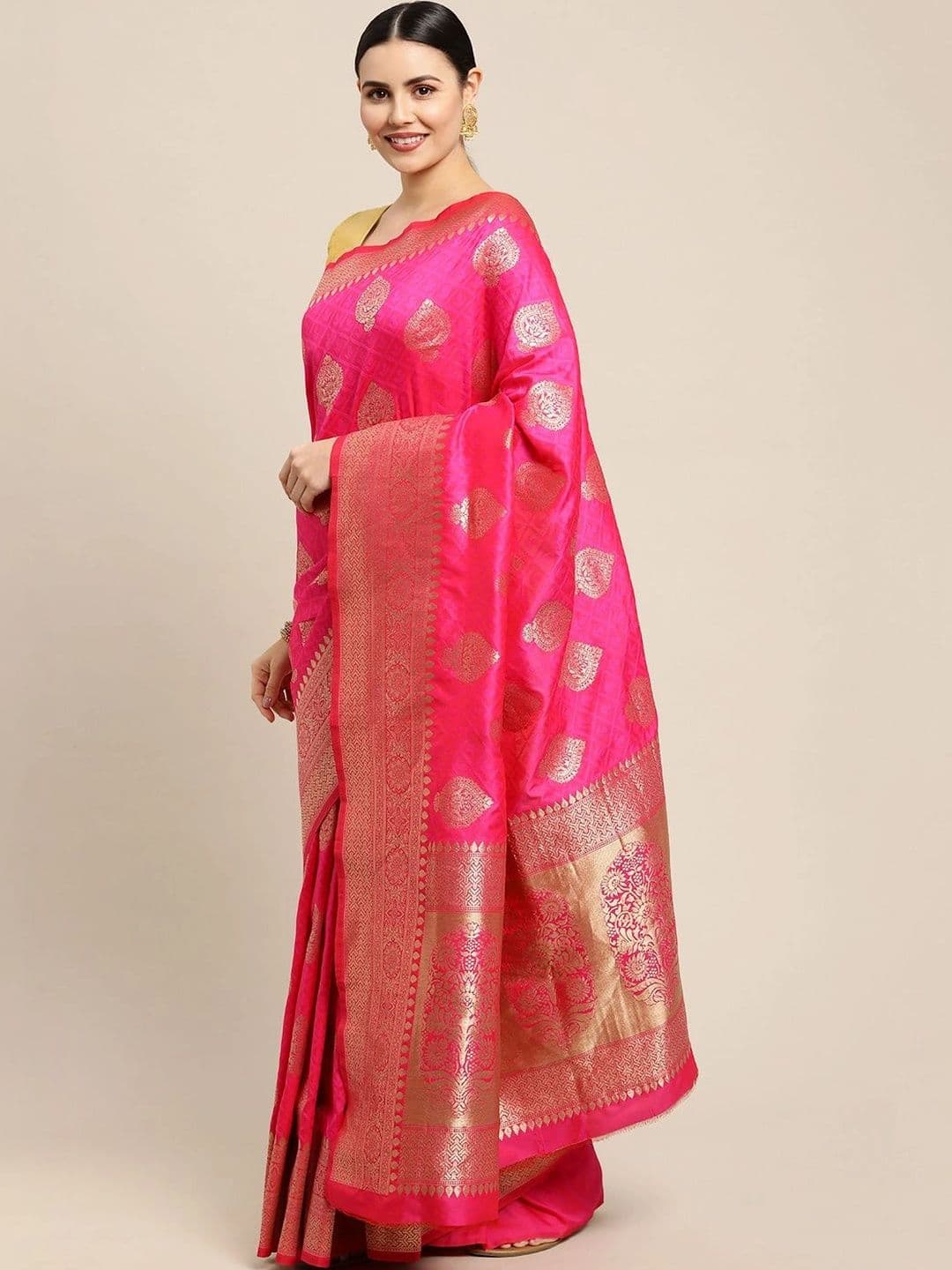 Dhaaga Ghar Woven Design Zari Art Silk Banarasi Saree thumbnail 6
