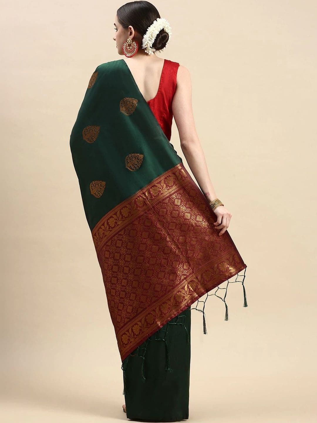 Dhaaga Ghar Woven Design Zari Art Silk Banarasi Saree thumbnail 7